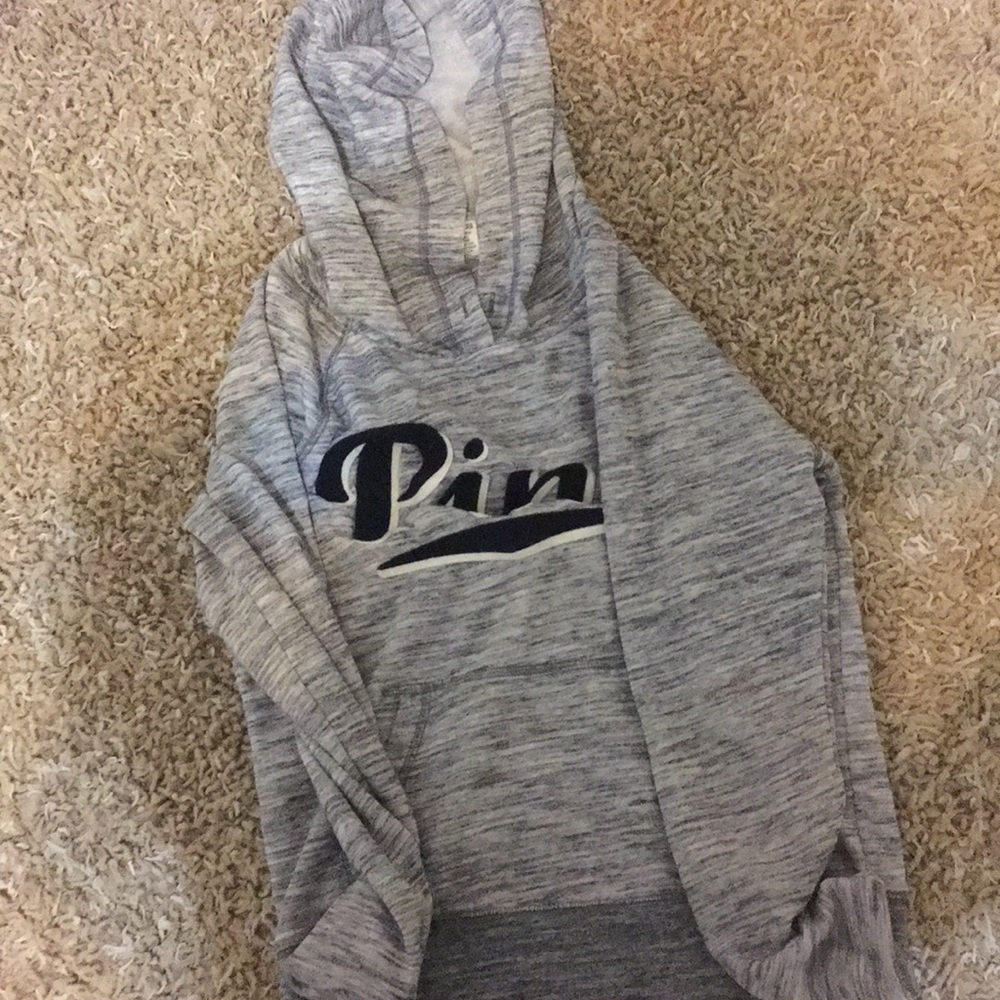 Victoria secret pink gray sweatshirt